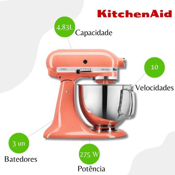 Batedeira KitchenAid Stand Mixer Artisan Bird of Paradise KEA33CJANA