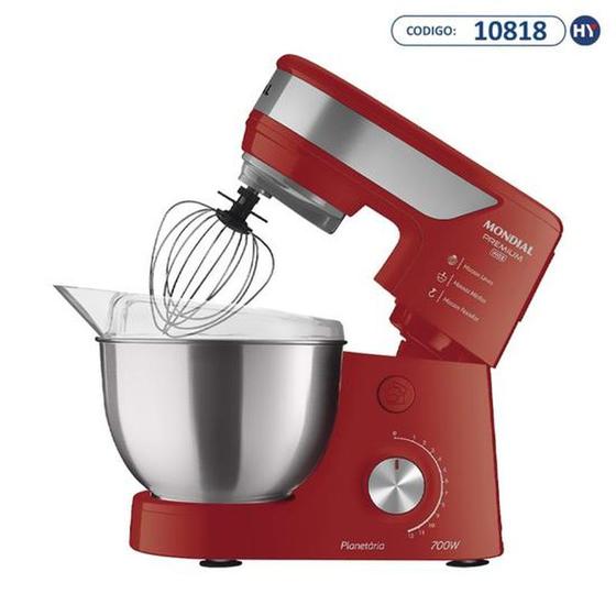 Imagem de Batedeira Mondial Premium Inox Bp 02P R Ti 700 Watts Vermelho