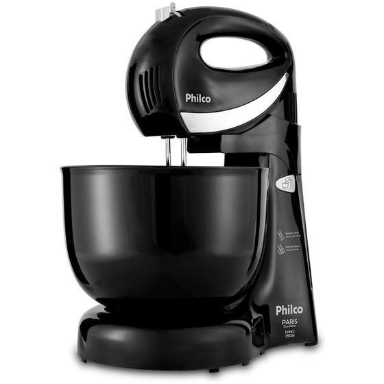 Batedeira Philco Paris Duo Mixer 2 em 1 Turbo PR 4L 350W Preto Menor preço em Batedeira Philco Paris Duo Mixer 2 em 1 Turbo PR 4L 350W Preto