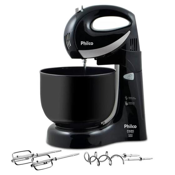 Imagem de Batedeira Philco Paris Power Mixer Turbo Preta - 10340