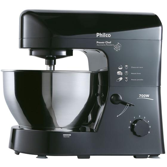 Imagem de Batedeira Philco Planetária Power Chef Preta 700W