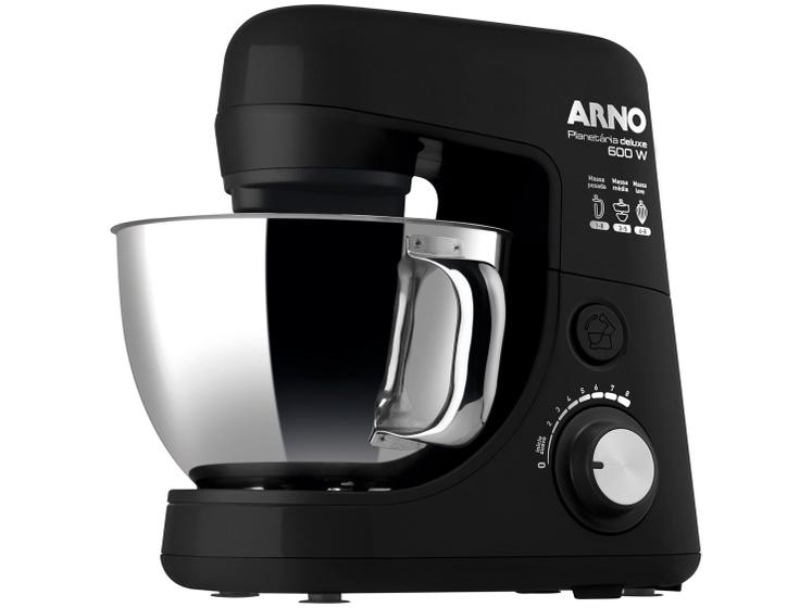 Batedeira Planetária Arno Preta Tigela Inox 600W Menor preço em Batedeira Planetária Arno Preta Tigela Inox 600W