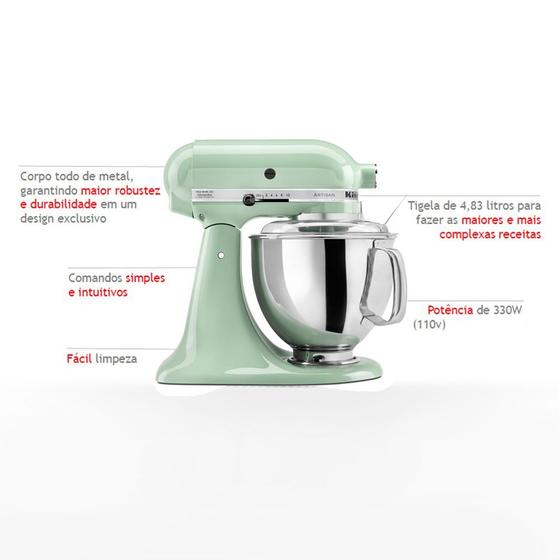 Imagem de Batedeira Planetária KitchenAid Pistache 