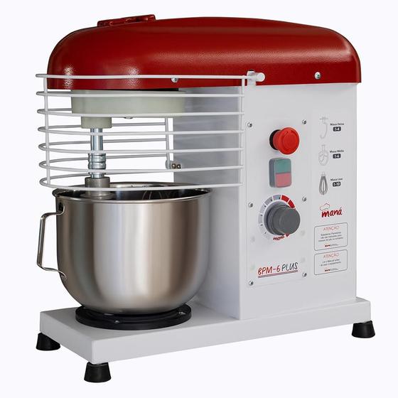 Batedeira Planetária Maná 6 Litros Bivolt BPM-06-PLUS Menor preço em Batedeira Planetária Maná 6 Litros Bivolt BPM-06-PLUS