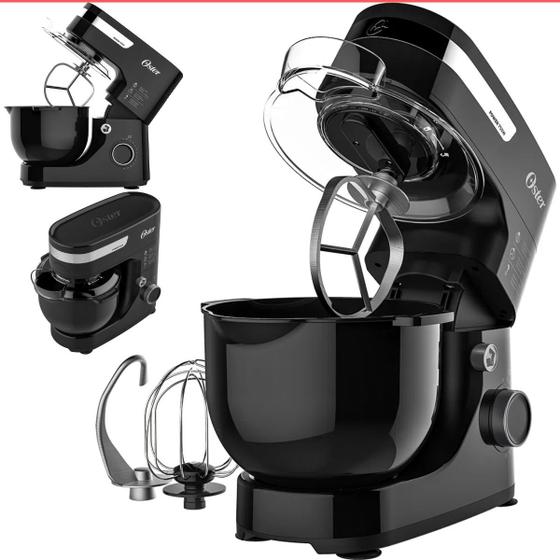 Batedeira Planetária Orbital Oster OBAT610 Preta com 3 Batedores para ...