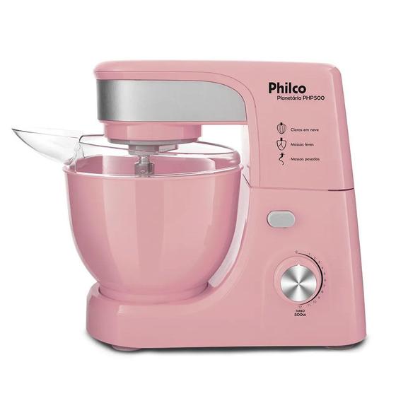 Imagem de Batedeira Planetária Philco PHP500 Turbo 500W Rosa 127V