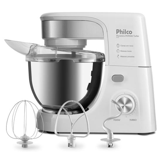 Imagem de Batedeira Planetária Philco PHP500B Turbo Inox 4L 700W