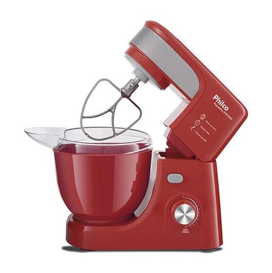 Imagem de Batedeira Planetária Philco Turbo Vermelha 127V - PHP500V