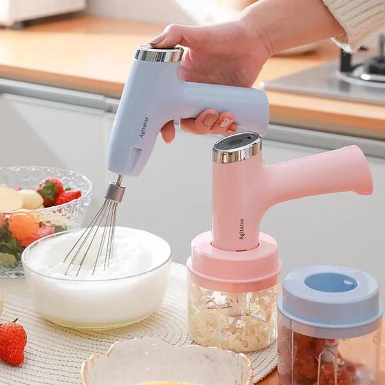 Imagem de Batedeira Processador Elétrico Alimentos 2 Em 1 Portátil Usb