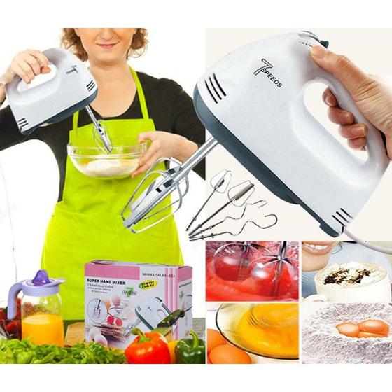 Imagem de Batedor de alimentos elétrico para cozinha, 110v/220v, batedor de ovos, creme, bolo, massa, batedor de leite, processado