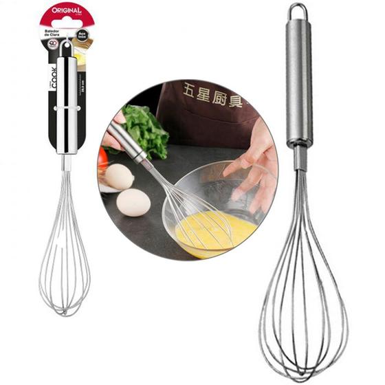 Imagem de Batedor de clara fouet manual de inox cook 29,5x7cm - ORIGINAL LINE