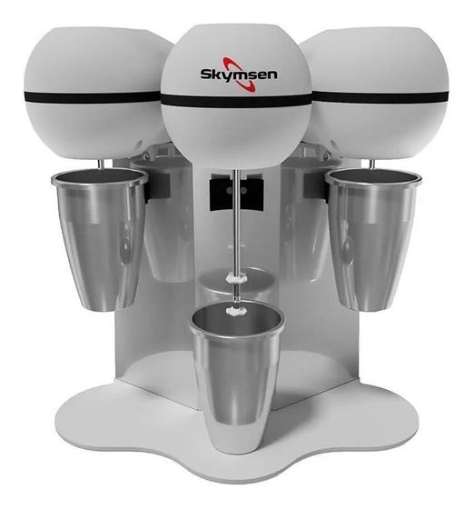 Batedor De Milkshake Profissional 3 Hastes Copos Inox 220V Skymsen