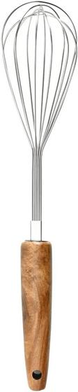 Imagem de Batedor de Ovos Fouet em Inox com Cabo em Madeira 31,5x5,8cm - Mimo Style