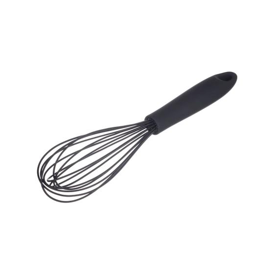 Imagem de Batedor Manual Fio Silicone c/ Cabo em PP Preto 31cm WECK