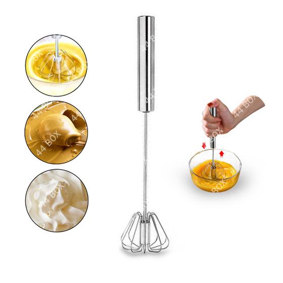 Imagem de Batedor Ovos Fouet Mixer Semi Antomático Misturador Aço Inox