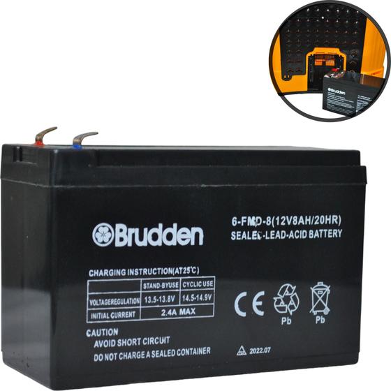 Imagem de Bateria 12v 8ah Recarregável para Pulverizador Elétrico Costal Brudden