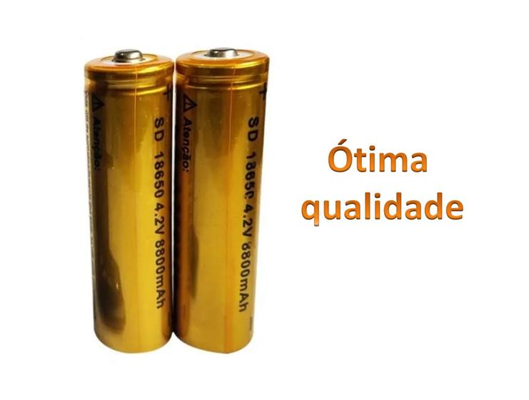 Bateria 18650 9800mah 4.2v Recarregável Com Chip Proteção Lanterna Tática Menor preço em Bateria 18650 9800mah 4.2v Recarregável Com Chip Proteção Lanterna Tática