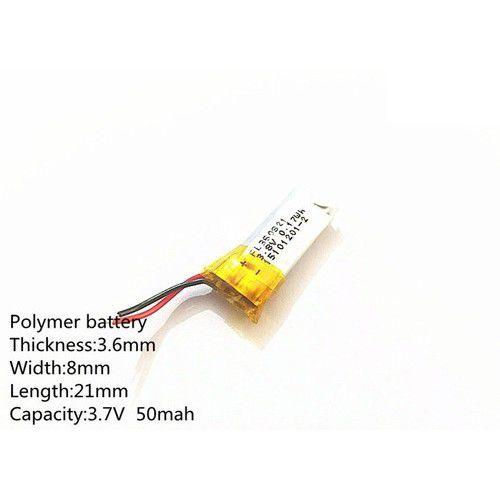 Imagem de Bateria 3,7v 50mah  3,6mm X 8mm X 21mm Carta