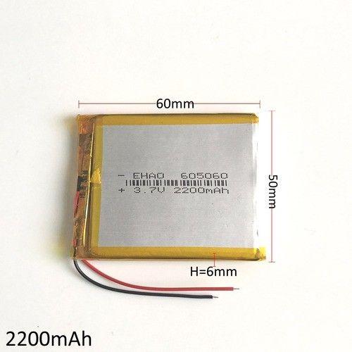 Imagem de Bateria 3,7v Com 2200 Mah Com  2 Fios Gps Baba El.