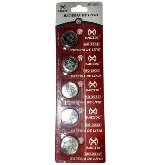 Bateria 3V Litio CR2032 Com 5 Unidades MO-2032 - Dotcell Menor preço em Bateria 3V Litio CR2032 Com 5 Unidades MO-2032 - Dotcell