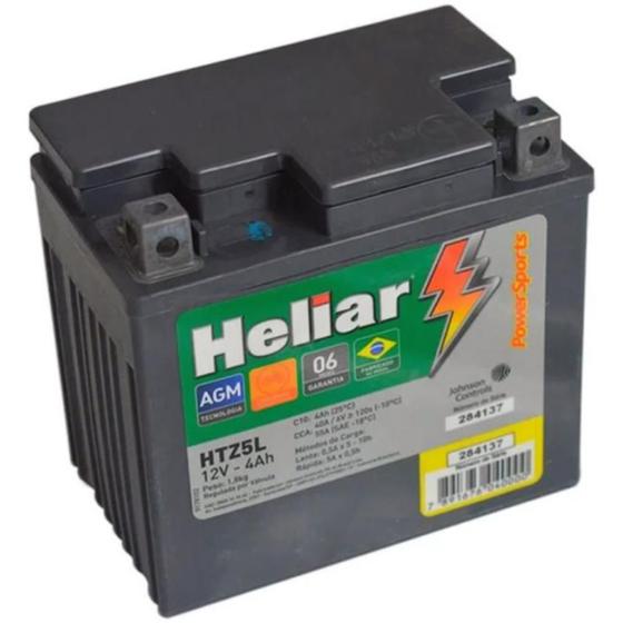 Imagem de Bateria 4Ah 12V Yamaha Wr 200 1992 a 1994 Heliar HTZ5L