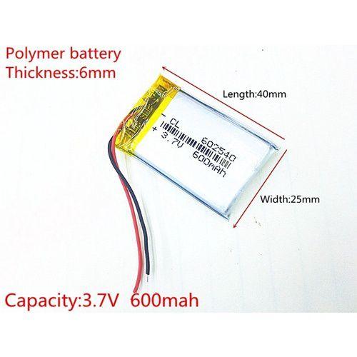 Imagem de Bateria 600 Mah 3,7v 2 Fios  Pequena  602540