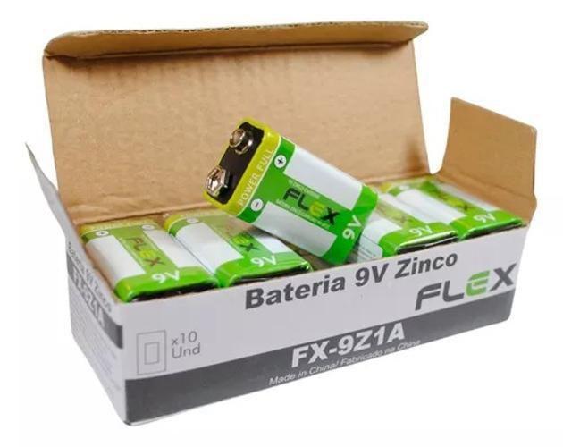 Imagem de Bateria 9V Flex Zinco Caixa Com 10 Fx-9Z1A