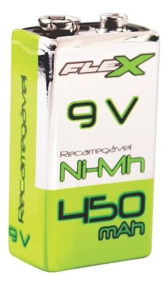 Imagem de Bateria 9V Recarregavel Flex Fx-9v/45b1 9v 450 mah