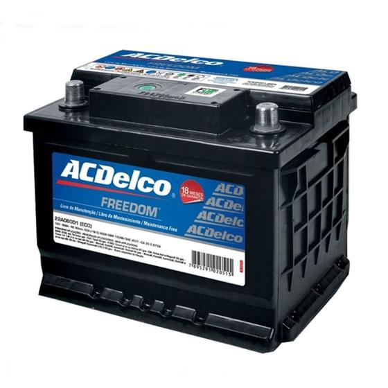 Imagem de Bateria AC Delco 60 Amperes 12 Volts. Polo Positivo Lado Direito 18 Meses de Garantia