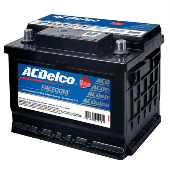 Imagem de Bateria AC Delco 60 Amperes 12 Volts. Polo Positivo Lado Direito 24 Meses de Garantia