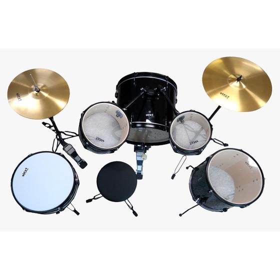 Imagem de Bateria Acústica Completa Mxt M-b120p Com Pratos E Banco