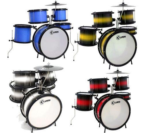 Imagem de Bateria Acústica Infantil Luen Pop Kids Varias Cores Complet