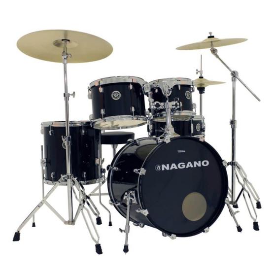 Imagem de Bateria Acústica Nagano GARAGE Rock 22 - Ebony Sparkle