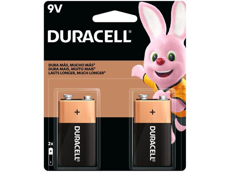 Bateria Alcalina Duracell 9V - 2 Unidades Menor preço em Bateria Alcalina Duracell 9V - 2 Unidades