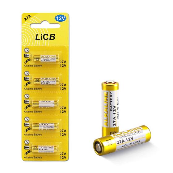 Imagem de Bateria alcalina LiCB 27A 12V (pacote com 5)