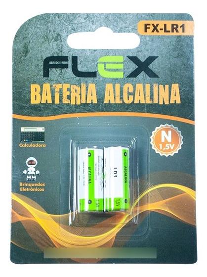 Imagem de Bateria Alcalina Lr1 Tipo N Flex 1,5v Cartela 2 Pilhas