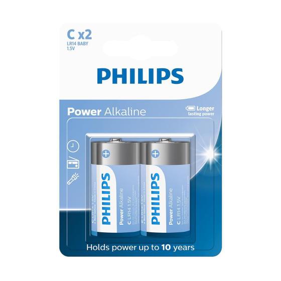 Imagem de Bateria Alcalina Philips LR14C - Alta Performance