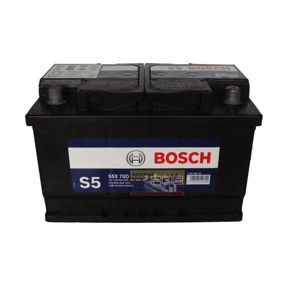 Imagem de Bateria Automotiva Bosch 70ah 12v Q5 Captiva S10 300C Fusion Sportage Fluence S5X70D