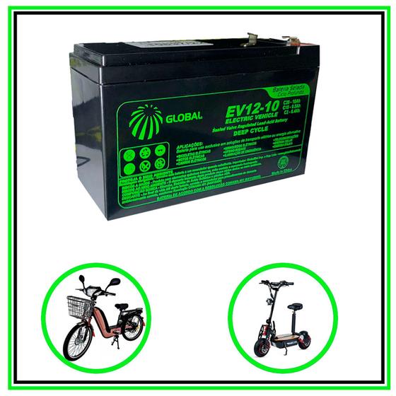 Imagem de Bateria Bicicleta Elétrica 12v 10ah Ciclo Profundo
