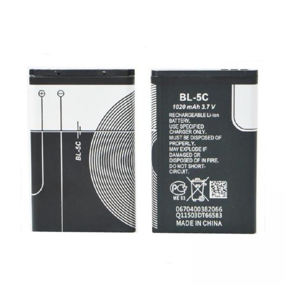 Imagem de Bateria BL-5C Recarregável para Celulares Antigos Mini Teclados Controles