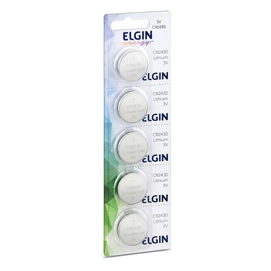 Bateria Botão Litio Elgin CR2430 (Cartela com 5 unidades) - 82304 Menor preço em Bateria Botão Litio Elgin CR2430 (Cartela com 5 unidades) - 82304