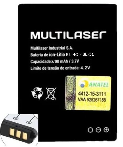 Imagem de Bateria Celular  - lítio BL-4c 600mAh /3,7v - lítio BL-5c 600mAh /3,7v