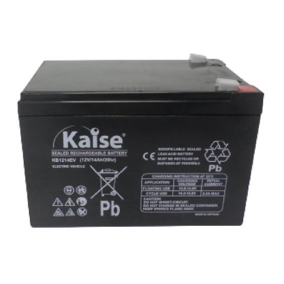 Imagem de Bateria Ciclo Profundo Veículos Elétricos 12V 14Ah Kaise KB1214EV