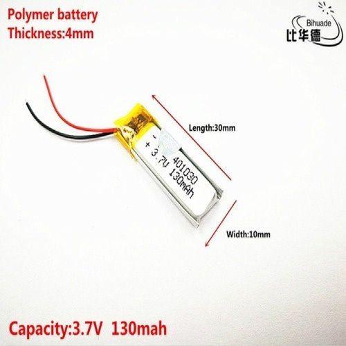 Imagem de Bateria Com 3 Fios  4mm X 10mm X 30mm 3,7v Com 3 Fios