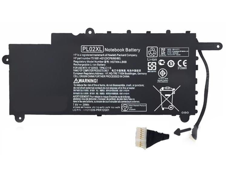 Imagem de Bateria Compatível Com Notebook Hp Pavilion X360 11 N026br Pl02xl