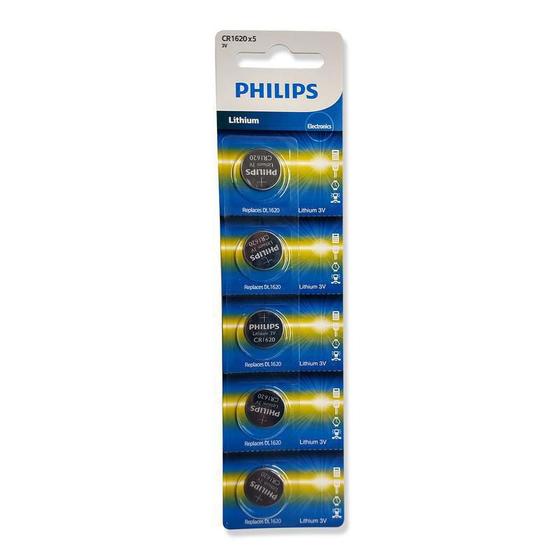 Imagem de Bateria Cr1620 Philips Lithium 3V Cartela Com 5 Unidades