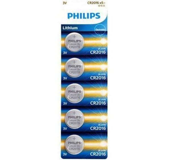 Imagem de Bateria Cr2016 Philips 2016 Cartelas Com 5 Unidades