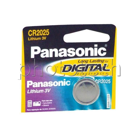 Imagem de Bateria cr2025 panasonic lithium 3v