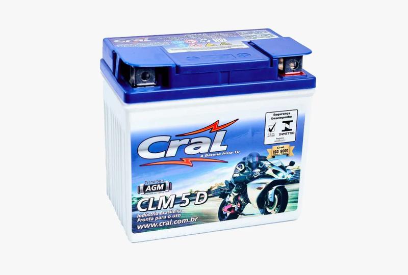 Imagem de Bateria Cral Moto 5Ah CLM5D ( Ref. Yuasa: YTZ7S )