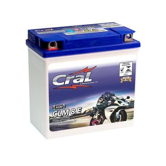 Imagem de Bateria Cral Moto 8Ah CLM 8E ( Ref. Yuasa: Yuasa YB7-A )